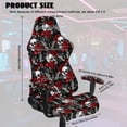 thumbnail image 7 of XYZCANDO Rose Skull Gaming Chair Cover Stretchy Stretchable Elastic Easy to Clean Gaming Chair Covers Set 4 Pieces Slipcovers All-Season Weather Resistant Non-Skid, 7 of 7