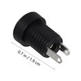thumbnail image 4 of 1 Bag 24pcs DC Power Jacks Female Panel Mounting Adapter with Nuts Black, 4 of 8