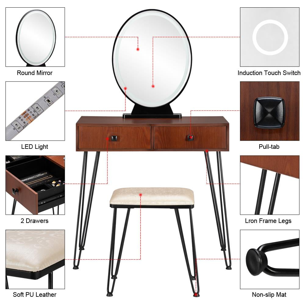 Ubesgoo vanity set with touch screen online