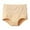 Beige, variant on HNMKIU Plus Size Panties for Women High Waisted Solid Color Comfortable Briefs Women Underwear Beige,L