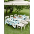 thumbnail image 4 of Outdoor Tablecloth with Umbrella Hole for Patio/Picnic/Party/Camping, Football Cartoon Waterproof Table Cloth Rectangle Table Cover Washable, Funny Sport Weightlifting Playful (60"x 84"), 4 of 9