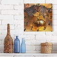 thumbnail image 5 of Square Wall Clock Silent Non-Ticking Battery Operated Retro 7.78" Clock for Bedroom Living Room Decor Golden Pumpkin, 5 of 8