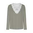 thumbnail image 4 of EDFBUYKRS Blouses for Women Long Sleeve Shirts Casual Dressy Pleated Tunic Tops L, 4 of 6