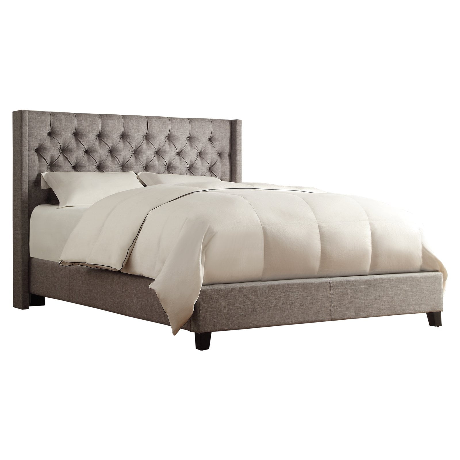 HumbleNest Homestead Wingback Tufted Upholstered Platform Bed