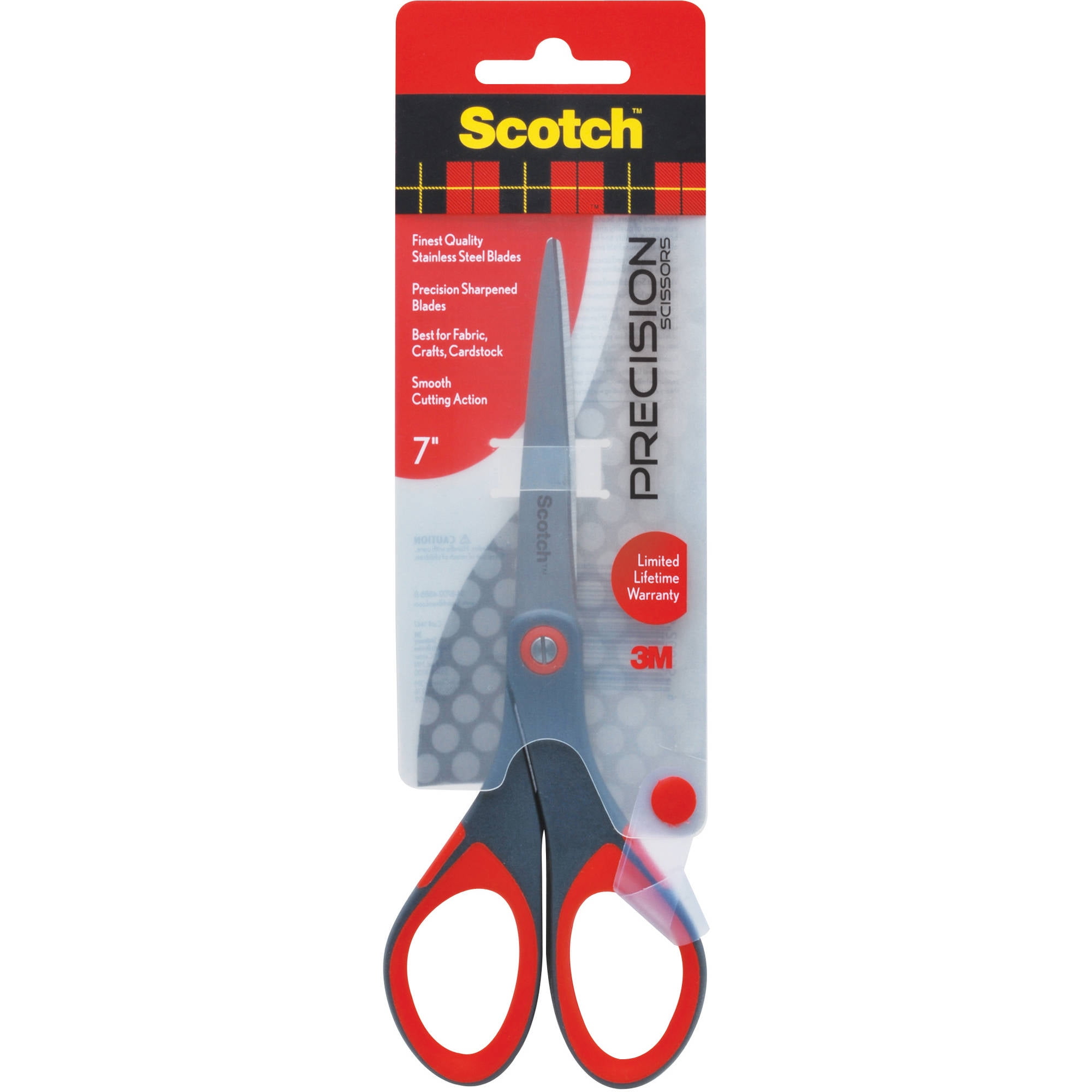 Scotch 7' Stainless Steel Precision Ultra Edge Scissors, Non-Stick, Titanium Fused