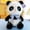 blue, variant on Cute Plush Panda Toy Soft Stuffed Animal Creative Decor Gift for Little Fans