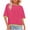 Hot Pink, variant on Staron Women's Short Sleeve Tops Casual Color Block Printed Round Neck Loose Comfy Fashion T-Shirt, Brown M