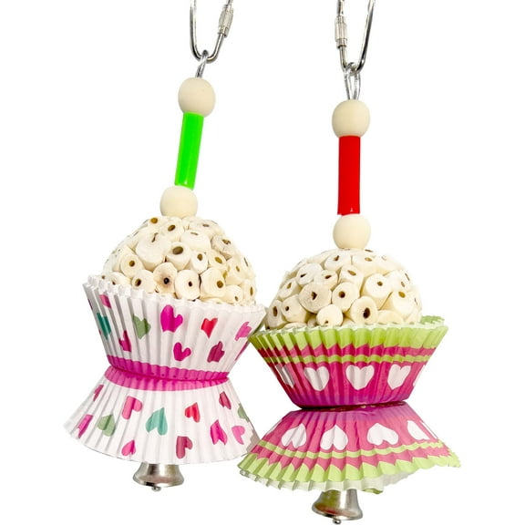 1562 Tutu Chew Two M&M Bird Toys Natural Shredding Sola