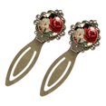 thumbnail image 2 of Peony Vintage Copper-Colored Lace Bookmarks: Stainless Steel Reading Accessories and Bookmarks - Ideal Gift Set for Book Lovers, 2 of 5