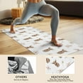 thumbnail image 4 of White Highland Cow Flower Pattern Hot Yoga Mat Towel Non Slip for Hot Yoga - Quick-Drying Yoga Mat Cover with 4 Corner Pockets with Travel Bag - Hot Yoga Towel Non Slip 70"x26", 4 of 6