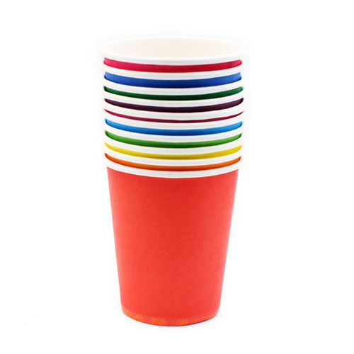 PWFE 10 Pack Party Disposable Cups Color Paper Cups for Children DIY Disposable Bathroom Cups, Espresso Cups, Paper Cups for Party, Picnic,Travel - image 4 of 7