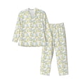 thumbnail image 1 of Lsque Moon And Rabbit Pattern Long Sleeve Pajama Set for Men - Soft 2-Piece Sleepwear and Loungewear Set with Pockets, Comfy Nightwear-Small, 1 of 7