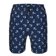 thumbnail image 3 of Fuzoiu Nautical Themed Simple Anchors Print Men's Beach Shorts,Men's Swim Trunks,Quick Dry Board Shorts with Pockets,Men's Bathing Suits for Surfing, Running, and Casual Wear-Medium, 3 of 6