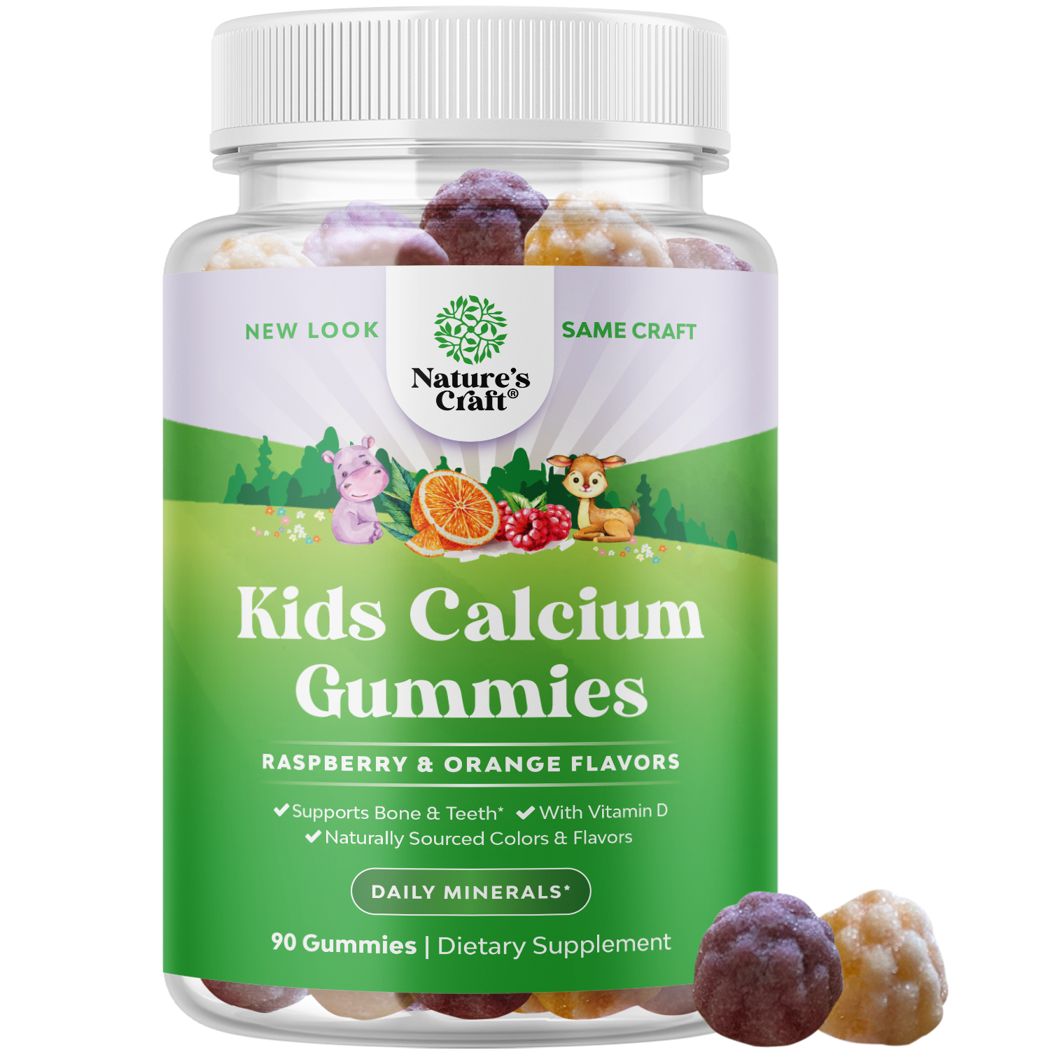 Delicious Kids Calcium Gummies Toddler Vitamin D and Calcium Gummies