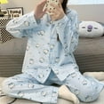 thumbnail image 4 of Kawaii Women Usagi Cute Pajamas Set Long Sleeved Pant Anime Chiikawa Leisure Cartoon Comfort Loose Cute Homewear, 4 of 17