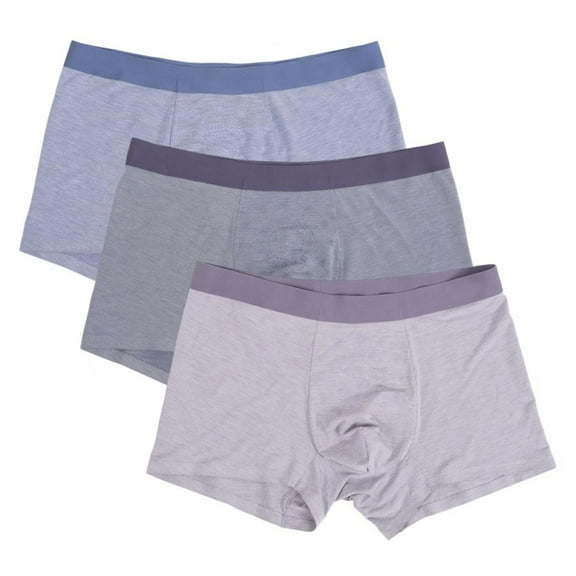 Men's Underwear Ultra Soft Comfy Breathable Bamboo Rayon Trunks in 3 Pack