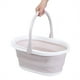 thumbnail image 5 of Barril de cubo de agua de limpieza de fregona plegable portátil para el hogar para uso en el baño rosa claro, 5 of 13