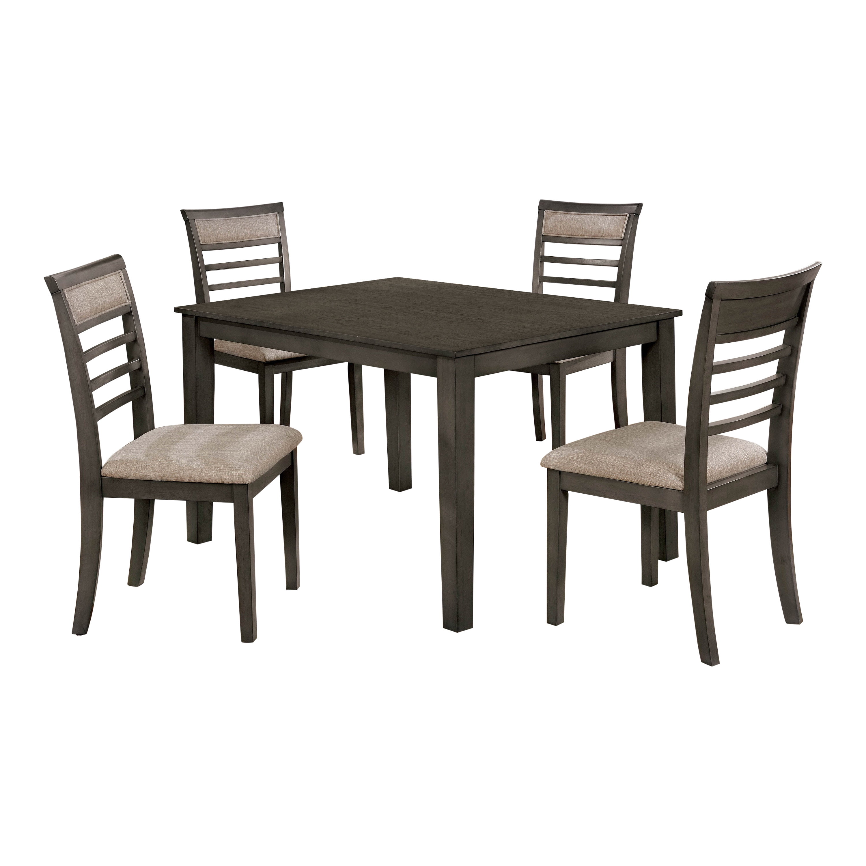 Furniture of America Kroll Wood Weathered Gray 5-Piece Dining Table Set