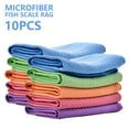 thumbnail image 2 of 5/10pcs Microfibre Dish Towels Fish Scale Cleaning Cloth Reusable Kitchen Wipes Soft Dishcloths Lint-Free Cleaning Cloth for Mirror Glass Tableware Screen Window, 2 of 7
