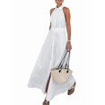 thumbnail image 2 of Women'S Maxi Dresses Halter V Neck Beach Dresses for Women A-Line Casual Dress for Vacation White M, 2 of 9