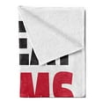 thumbnail image 2 of Grandma Soft Flannel Fleece Throw Blanket, Moms and Grandmothers Slogan with Positive Vibes Inspirational Words, Cozy Plush for Indoor and Outdoor Use, 60" x 80", Red Black White, by Ambesonne, 2 of 5