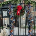 thumbnail image 6 of 5.9ft(180cm) Thanksgiving Vine With Autumn Leaves Pumpkins & Berries - Gray-Blue Festive Decor, Ideal For Holiday Centerpiece & Fall Party, 6 of 8