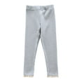 thumbnail image 3 of Admvng Girls Pants Solid Color Winter Warm Leggings for Kids Knitted Pants for Outerwear, Size 90-140, 3 of 5
