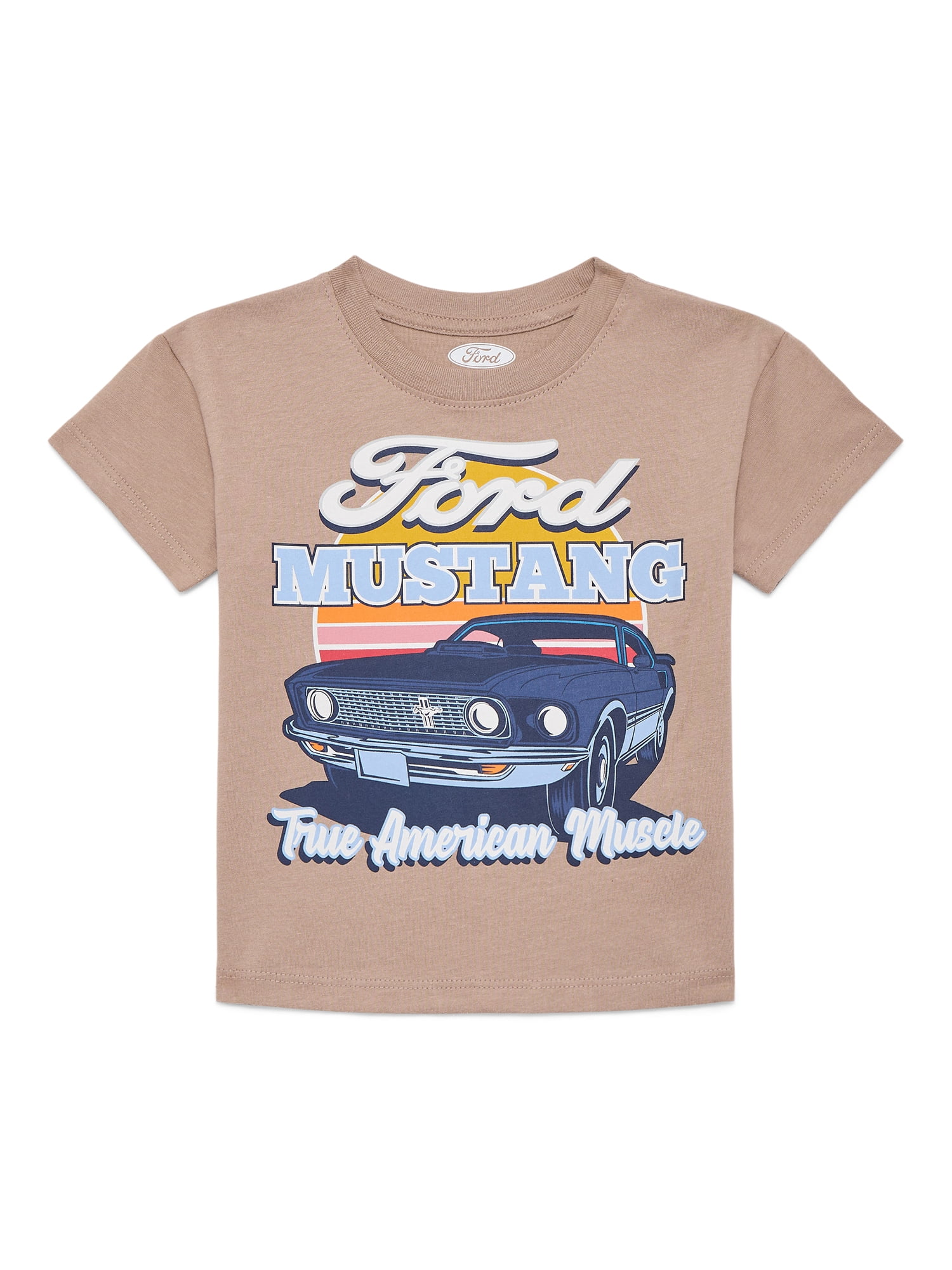 Ford Mustang Toddlers' Graphic Tee with Short Sleeves, Sizes 12M-5T