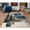 thumbnail image 5 of MDA Rug Imports Rhodes Collection Abstract Area Rug 5'2'' x 7'5'' - White/Blue, 5 of 5