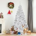 thumbnail image 6 of Noble 4/5/6/7ft White Christmas Tree With Lights Bushy Xmas Tree With Metal Stand, 6 of 14
