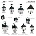 thumbnail image 5 of Livex Lighting Mansfield 3 Light Outdoor Post Lantern, 5 of 8