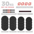 thumbnail image 2 of Mancuerna con Peso Ajustable Altera  MC0518-30K C/ Discos de Cemento Intercambiables 30Kg, 2 of 12