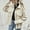 Beige, variant on AOOCHASLIY 2023 Women Winter Coat Women Fashion Casual Solid Color Buttons Tops Turndown Collar Long Sleeve Hoodless Casual Outwear