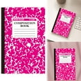 thumbnail image 2 of Composition Books for 50 Cents,Composition Book Wide Ruled 5.51"x 8.27" Marble Design, Paper Cover, 30 Sheets 60 Pages Composition Book Primary Journal Draw Top Lines Bottom,Assorted Colors(Hot Pink), 2 of 8