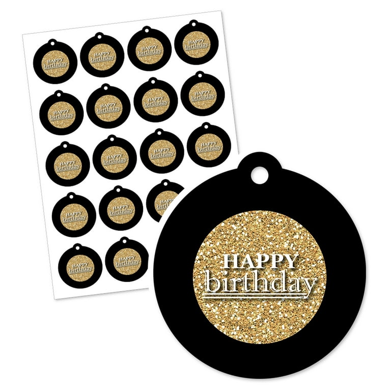 Big Dot Of Happiness Adult Happy Birthday - Gold - Assorted