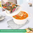 thumbnail image 3 of Yayeee Pot Holders Kitchen Heat Resistant with Pocket 7"x9.8" Cotton Oven Cooking Hot Pads, Vibrant Mushroom, 3 of 7