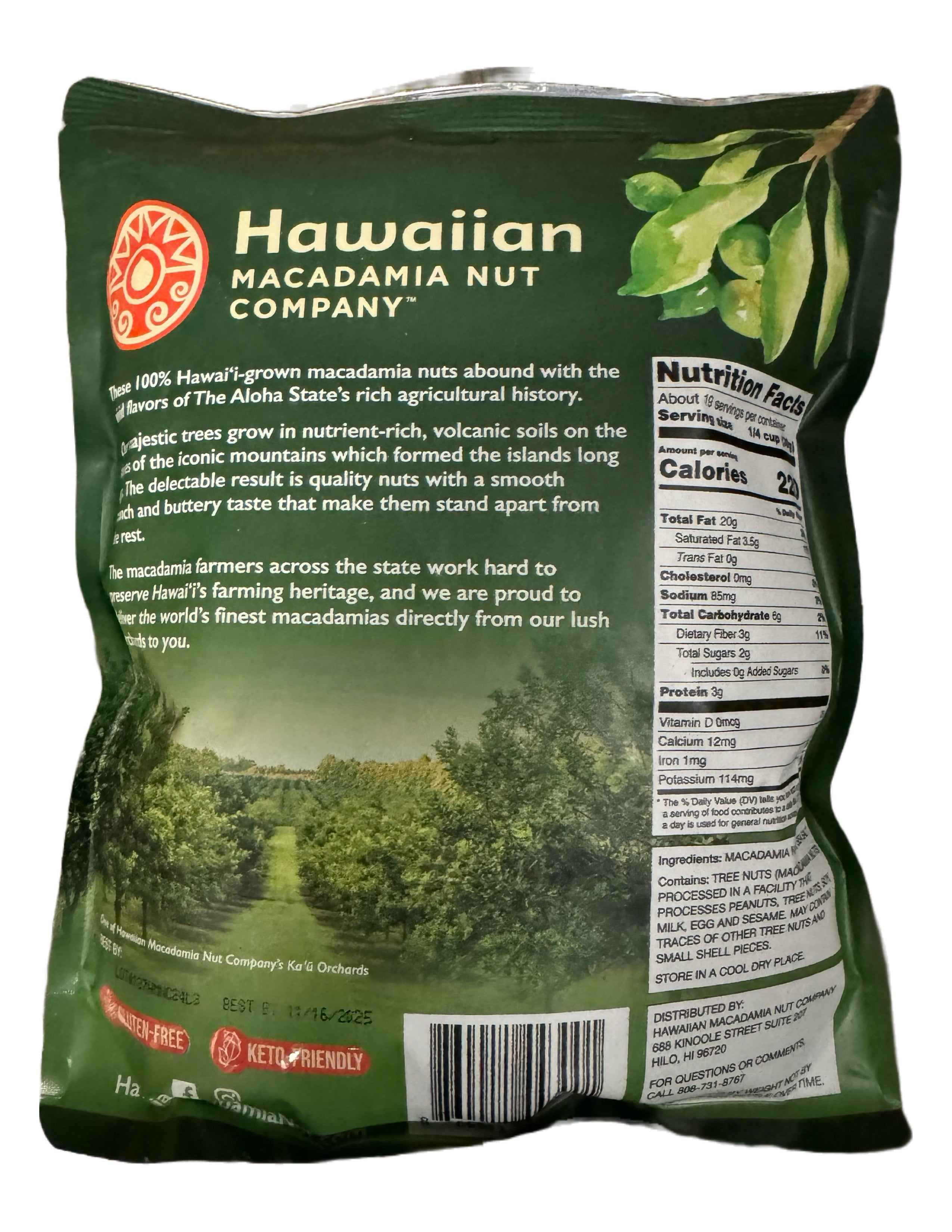 Hawaiian Macadamia Nut Company 100% Hawaiian Dry Roasted w/Sea Salt Macnuts 20 Ounce