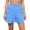 r-1975Sky Blue477, variant on MEZZALL Women Beach Casual Hot Shorts With Elastic Waistband Lightweight Athletic Running Workout Shorts Boho Solid Color Summer Daily Bottoms