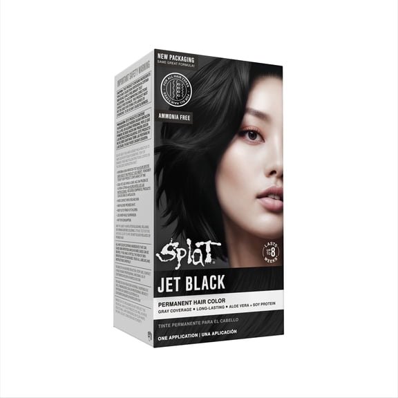 Splat Jet Hair Color Kit, Semi-Permanent Black Hair Dye
