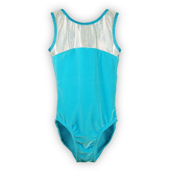 Gymnastics Leotard for Girls - Princess/Iceberg Velvet - Leap Gear by Pelle - 6 | Child Medium