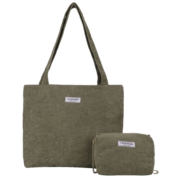 Bolso Bandolera Pana para Mujer Bolso Cruzado Y Bolso (verde)