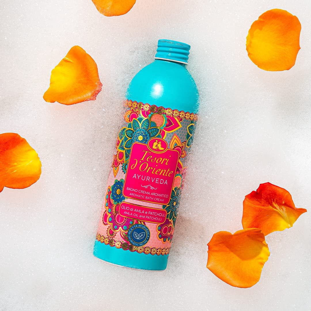 Tesori dOriente Bubble Bath for Women, Foaming Bath, Bath Bubbles for Women Relaxing, Luxurious Body Wash for Women & Skin Care - 500 Ml-16.91 us Fl Oz- [Italian Import ]-Ayurveda