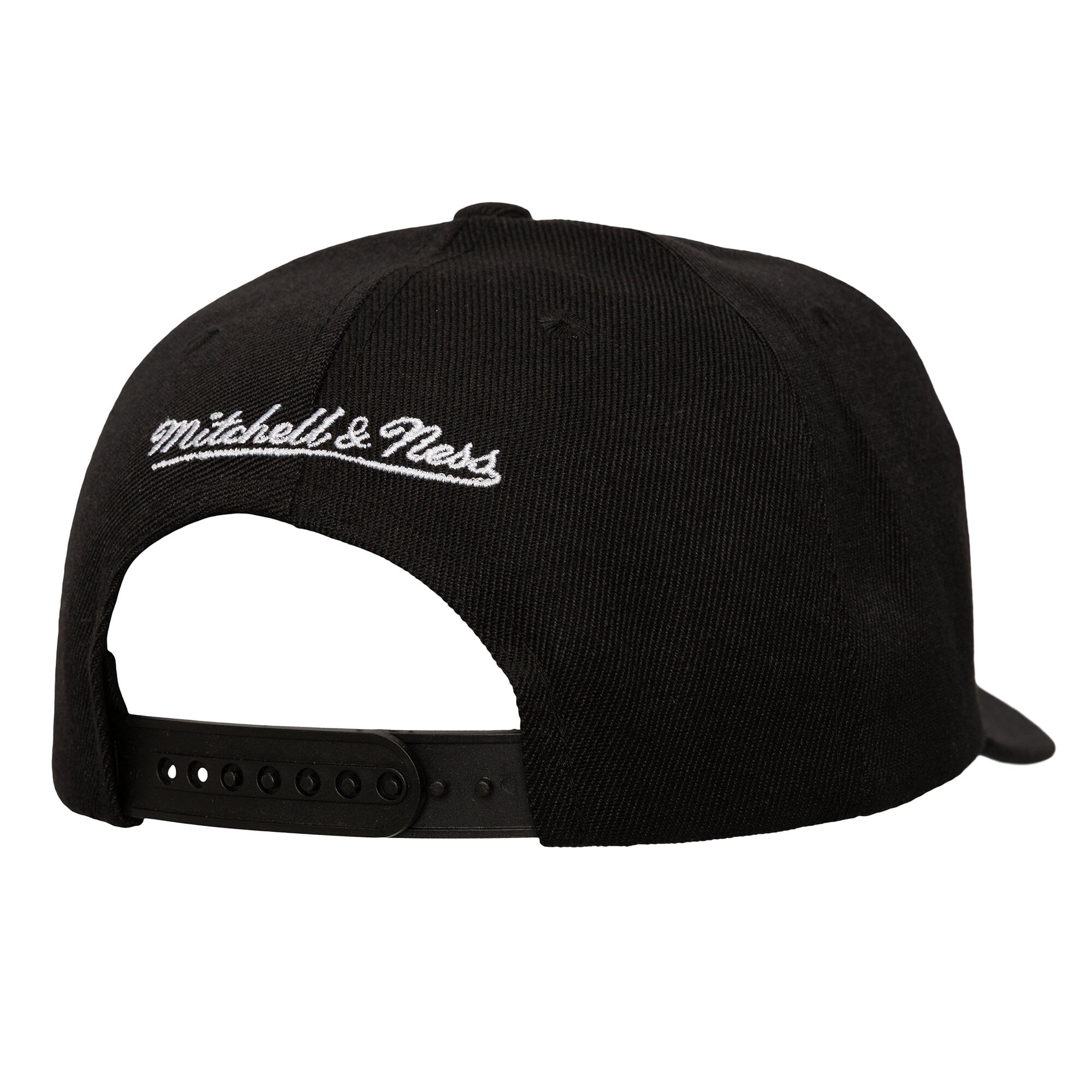 Men's Mitchell & Ness  Black Philadelphia Flyers Busted Logo Wordmark Wrap-Around Pro Pinch Adjustable Hat
