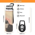 thumbnail image 3 of Cat Yellow Sports Water Bottle Portable Travel Mug 32oz BPA Free Leak Proof Straw Transparent Tritan for Gym Yoga Cycling Camping, 3 of 7