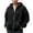 A-Black523, variant on Men's Sherpa Full Zip Hoodies Oversized Fit Kangaroo Pocket Jacket Warm Casual Outdoor Outerwear