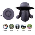 thumbnail image 3 of Fishing Flap Caps Men Women Windproof Sunshade Removable Ear Neck Cover Fishermen Hat, 3 of 8