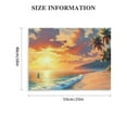 thumbnail image 3 of Sheronv Palm Trees Sunset Beach Canvas Wall Art Decor for Home Office Living Room Bedroom, Waterproof Aesthetic Poster Wall Decoration, Ideal Gift, Easy to Frame 20x16in, 3 of 6