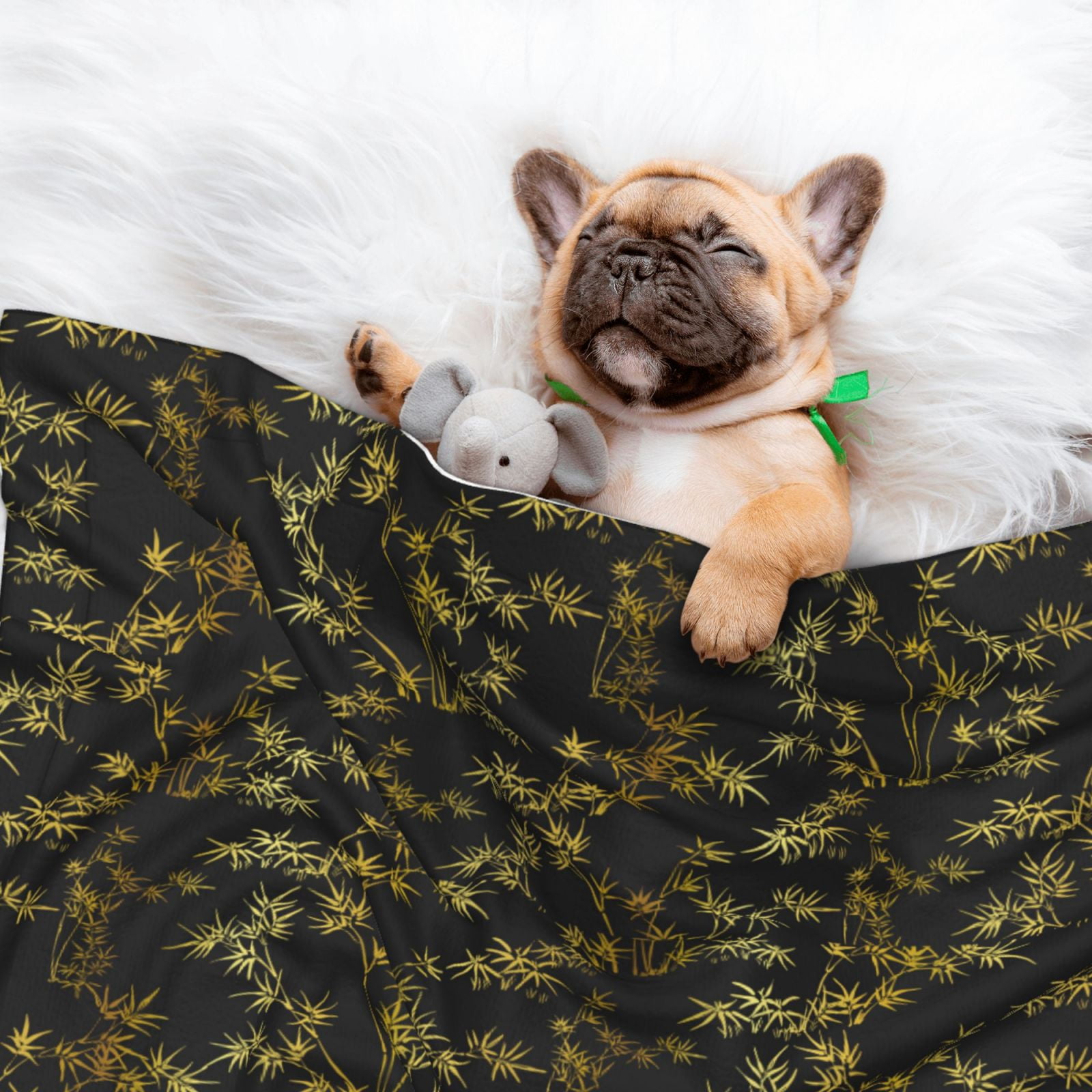 Naloa Bamboo Dog Blanket, 3 Sizes Cat Blanket for Indoor Cats Large Medium Small Dog Gifts-Medium