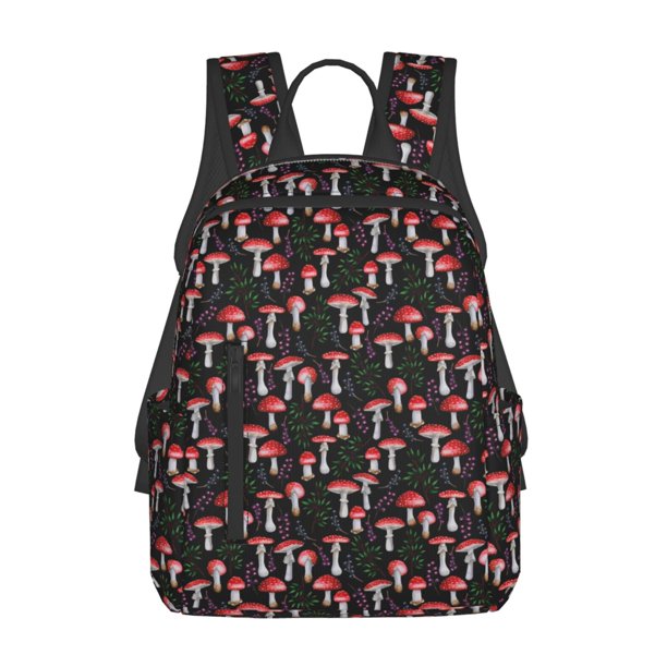 Disketp Red Mushrooms Mochila Ligera e Impermeable, Mochila de Día Resistente para Viajes, Senderismo y Uso Diario para Hombre y Mujer