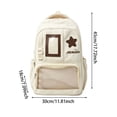 thumbnail image 3 of Star Accent Ita Backpack with Pin Display Mesh, Ita Bag for Women, Large Capacity Cotton-Polyester Pin Trading Backpack, Matte Texture Display Bag for Modern Hobbyists, 3 of 9